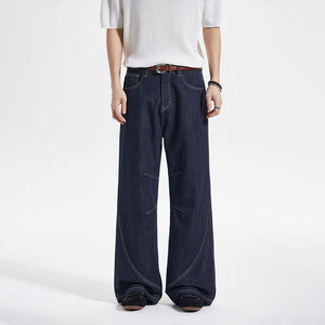 Calça Jeans Masculina Vintage Wide Leg – Light Destroyed Sandwashed