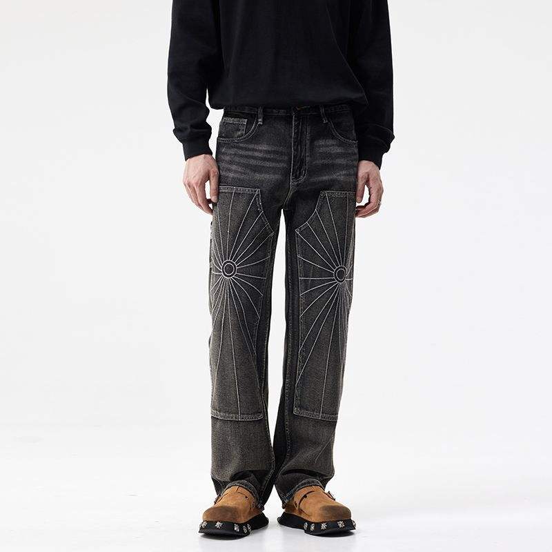 Calça de ganga para homem Straight Fit – Conforto e Respiração Rápida