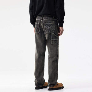 Calça de ganga para homem Straight Fit – Conforto e Respiração Rápida